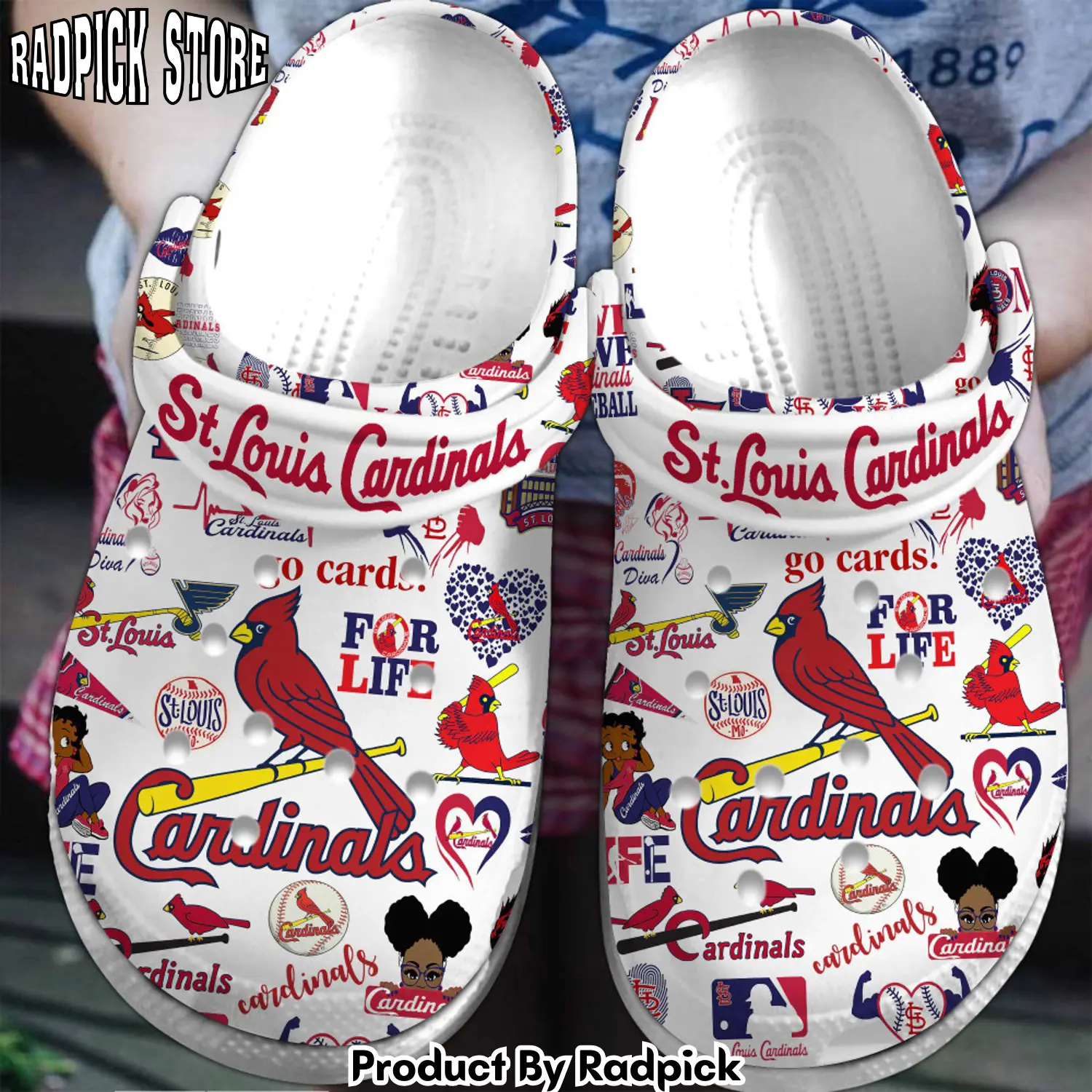 Radpick st louis cardinals mlb sport clogs shoes comfortable for men women q1u rp6521264
